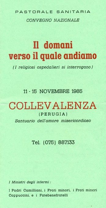 Il domani verso il quale andiamo – I religiosi ospedalieri si interrogano